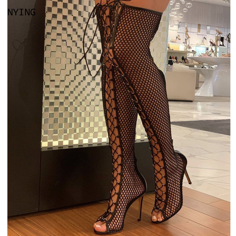 Crossfit Outfit - 2026 Women Black Fishnet Mesh Open
