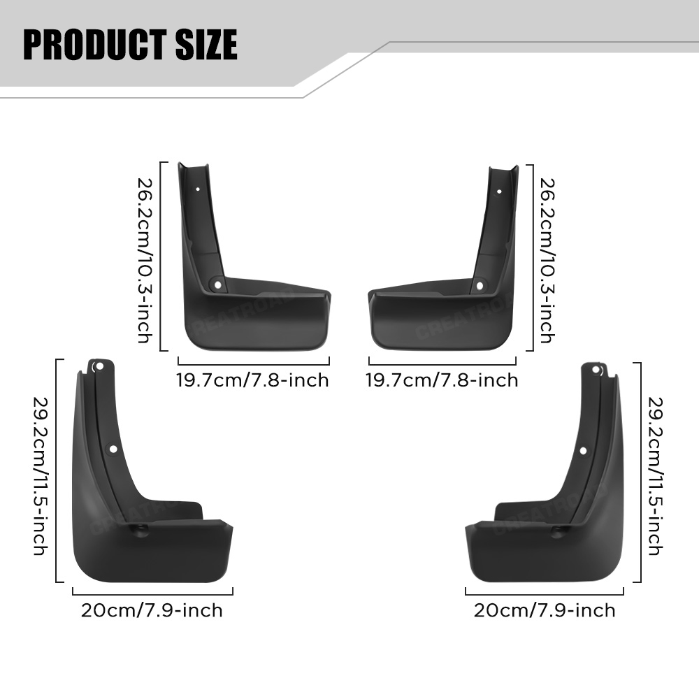 Custom Fit 4PCS Mud Flaps for  - đánh giá và giá Crossfit Accessories