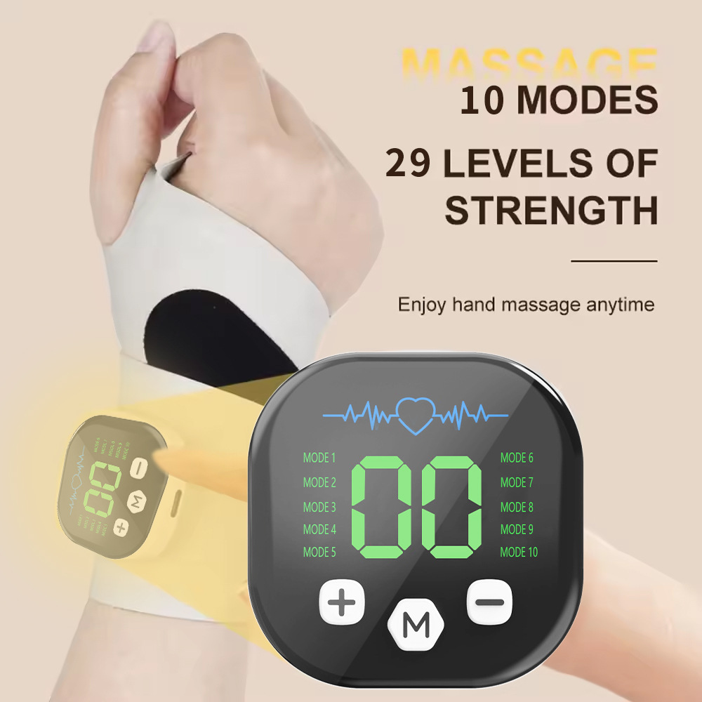 Electric Hand Massager EMS Mic - đánh giá và giá Wrist Wrap Support